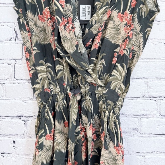 New One Teaspoon Palm Kingston Playsuit Romper Black Floral Size XS - Picture 4 of 10
